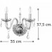 Απλίκα Τοίχου 2xE14 Γυάλινη Φιμέ με Κρύσταλλα 43391-2-F